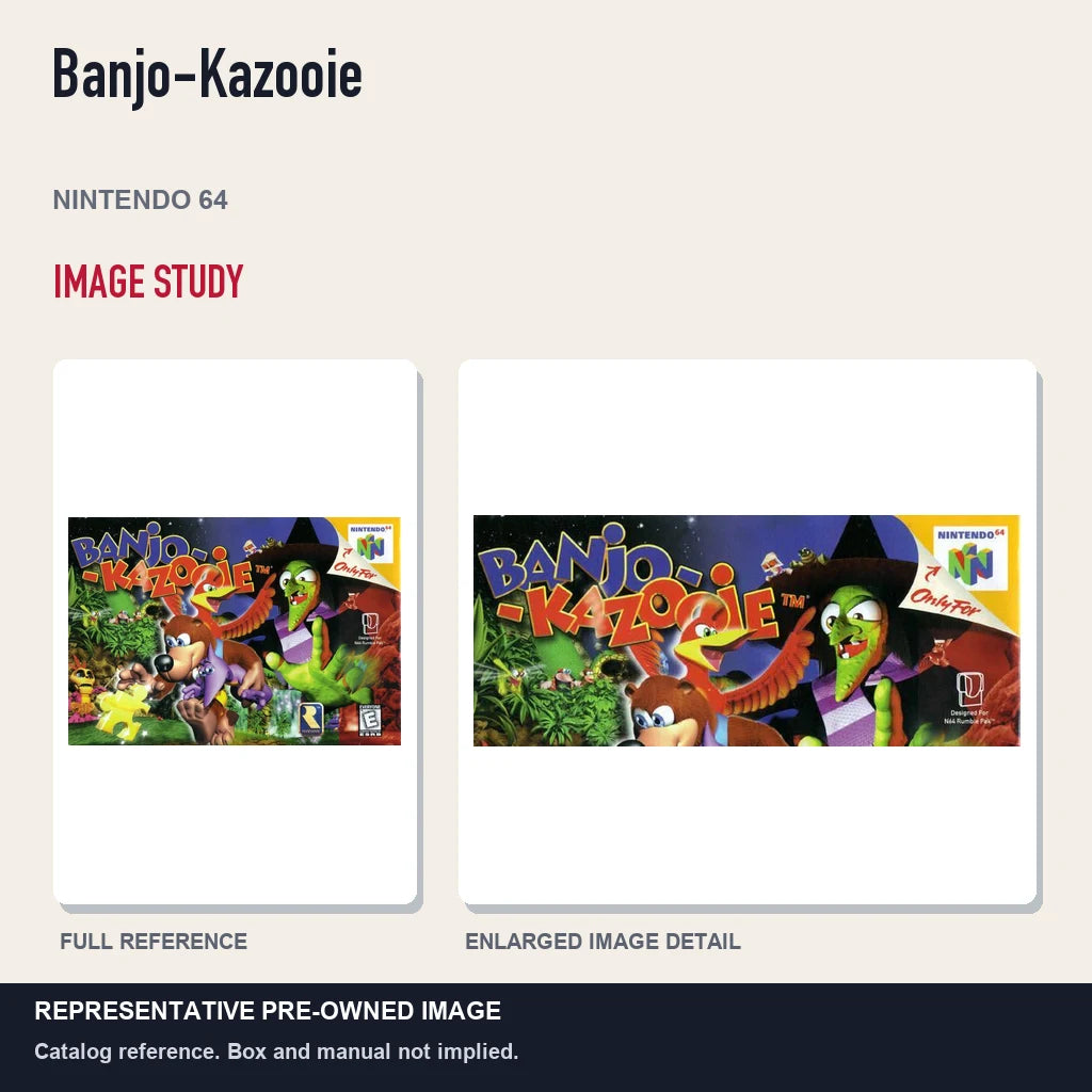 Representative pre-owned Banjo-Kazooie (Nintendo 64), full image and detail.