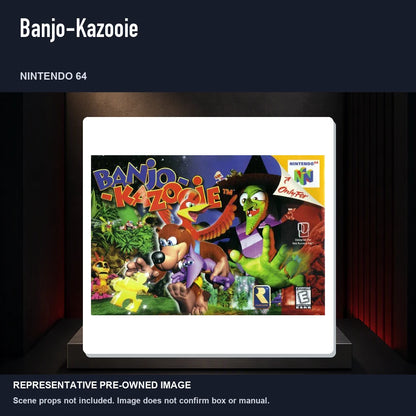 Representative pre-owned Banjo-Kazooie (Nintendo 64), product image on a display panel.