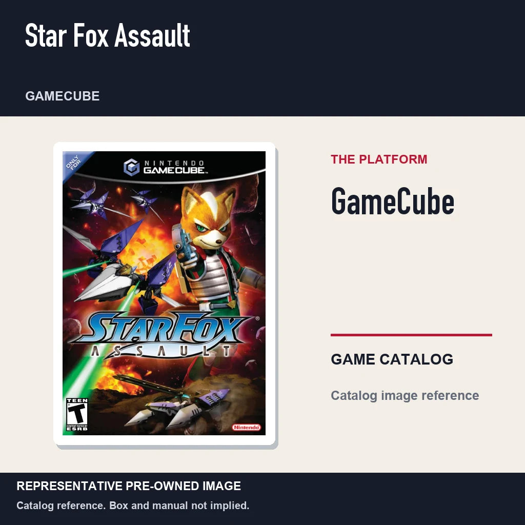 Representative pre-owned Star Fox Assault (GameCube), platform product layout.