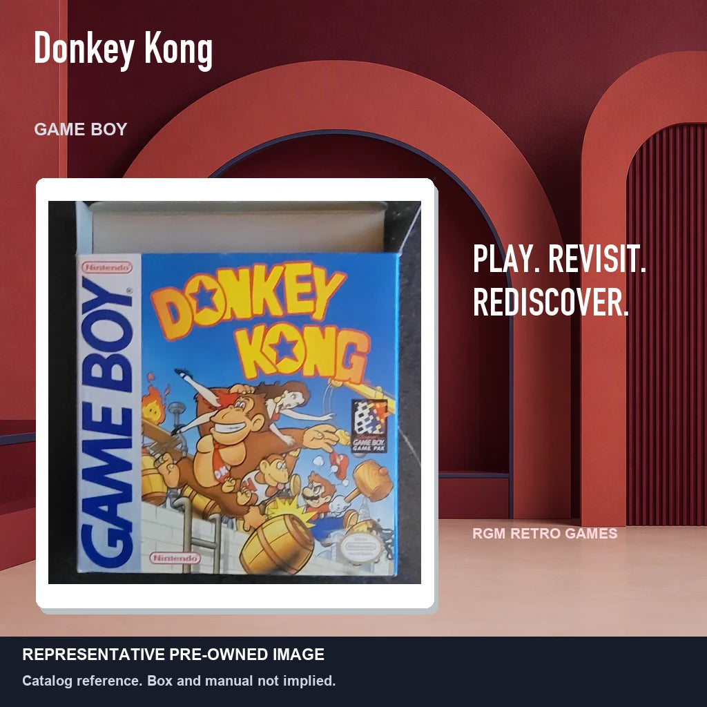Representative pre-owned Donkey Kong (Game Boy), red retro product layout.