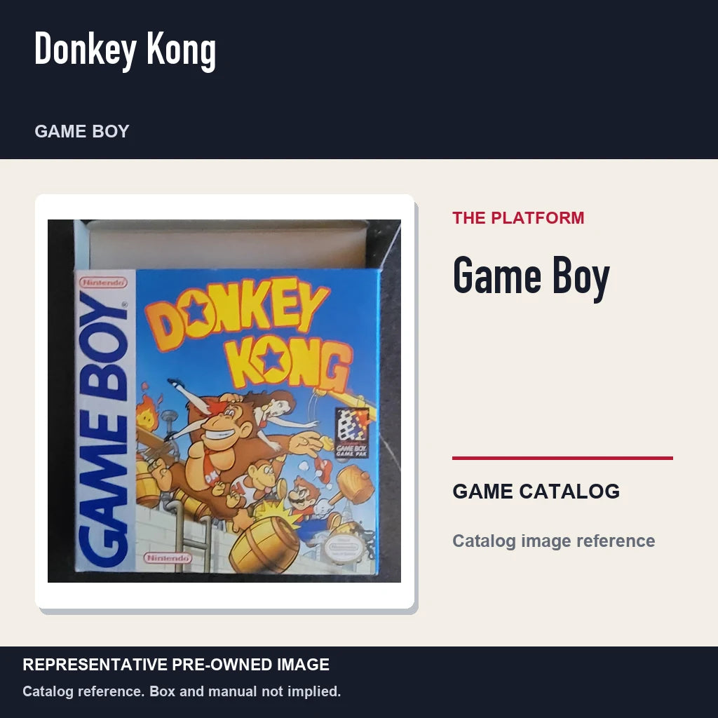 Representative pre-owned Donkey Kong (Game Boy), platform product layout.