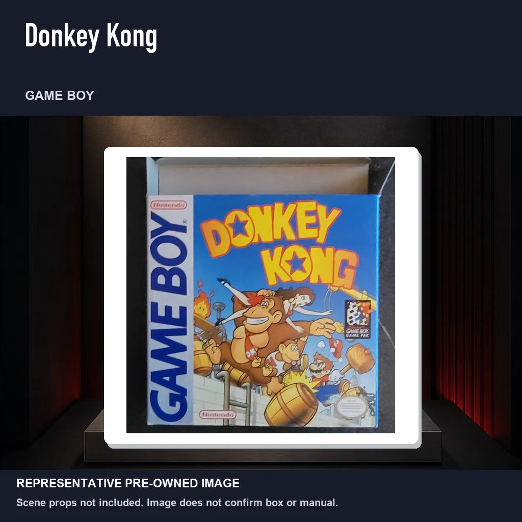 Representative pre-owned Donkey Kong (Game Boy), product image on a display panel.