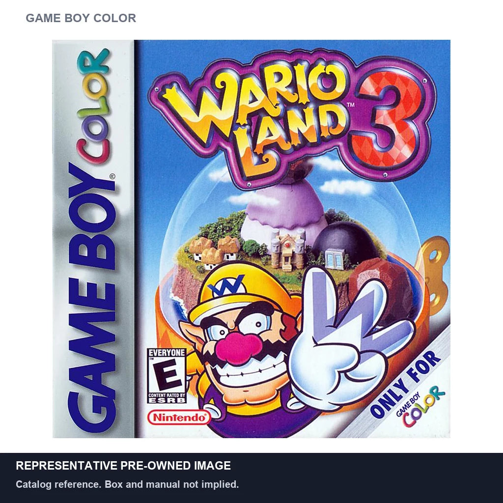 Representative pre-owned Wario Land 3 (Game Boy Color), white product reference.