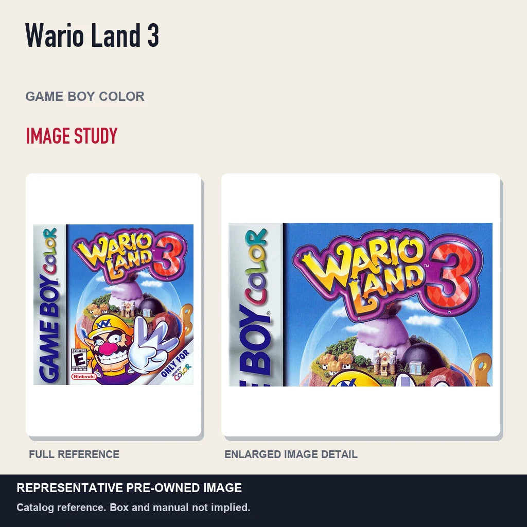 Representative pre-owned Wario Land 3 (Game Boy Color), full image and detail.