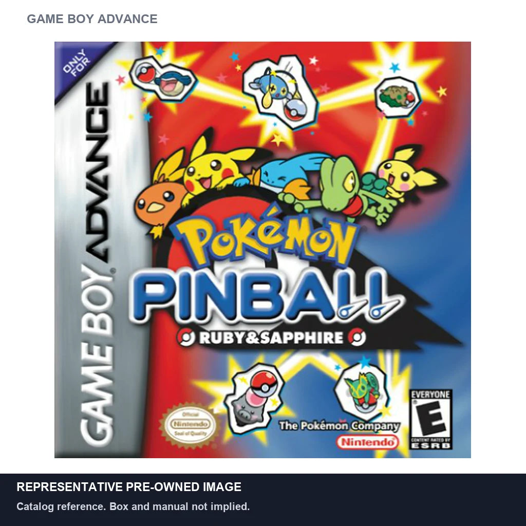 Representative pre-owned Pokemon Pinball Ruby and Sapphire (Game Boy Advance), white product reference.