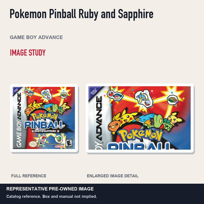 Representative pre-owned Pokemon Pinball Ruby and Sapphire (Game Boy Advance), full image and detail.