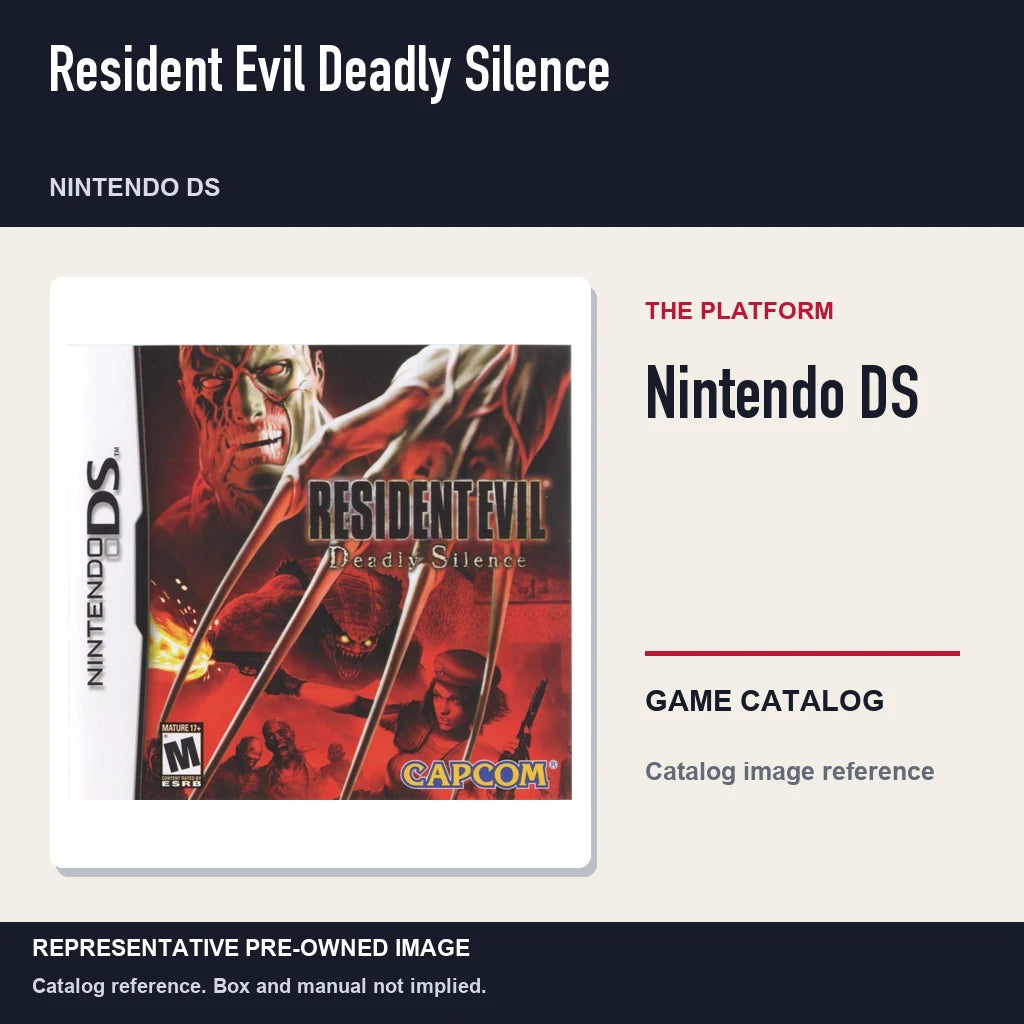 Representative pre-owned Resident Evil Deadly Silence (Nintendo DS), platform product layout.
