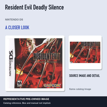 Representative pre-owned Resident Evil Deadly Silence (Nintendo DS), full image with detail inset.