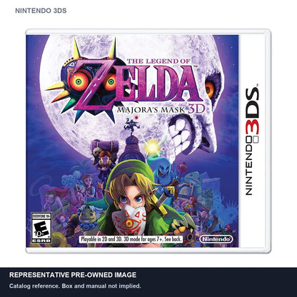 Representative pre-owned Zelda Majora's Mask 3D (Nintendo 3DS), white product reference.