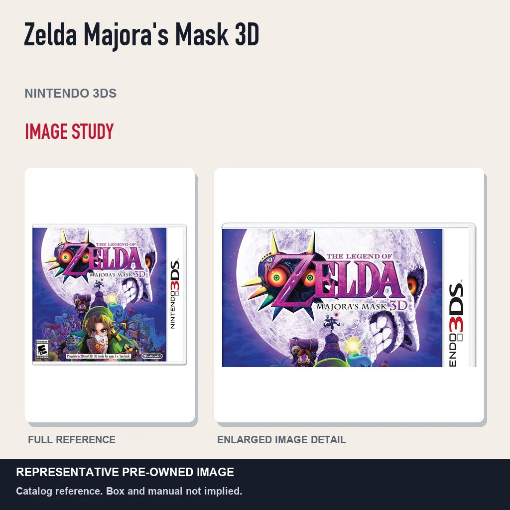 Representative pre-owned Zelda Majora's Mask 3D (Nintendo 3DS), full image and detail.