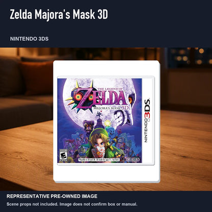Representative pre-owned Zelda Majora's Mask 3D (Nintendo 3DS), product image in a styled room scene.