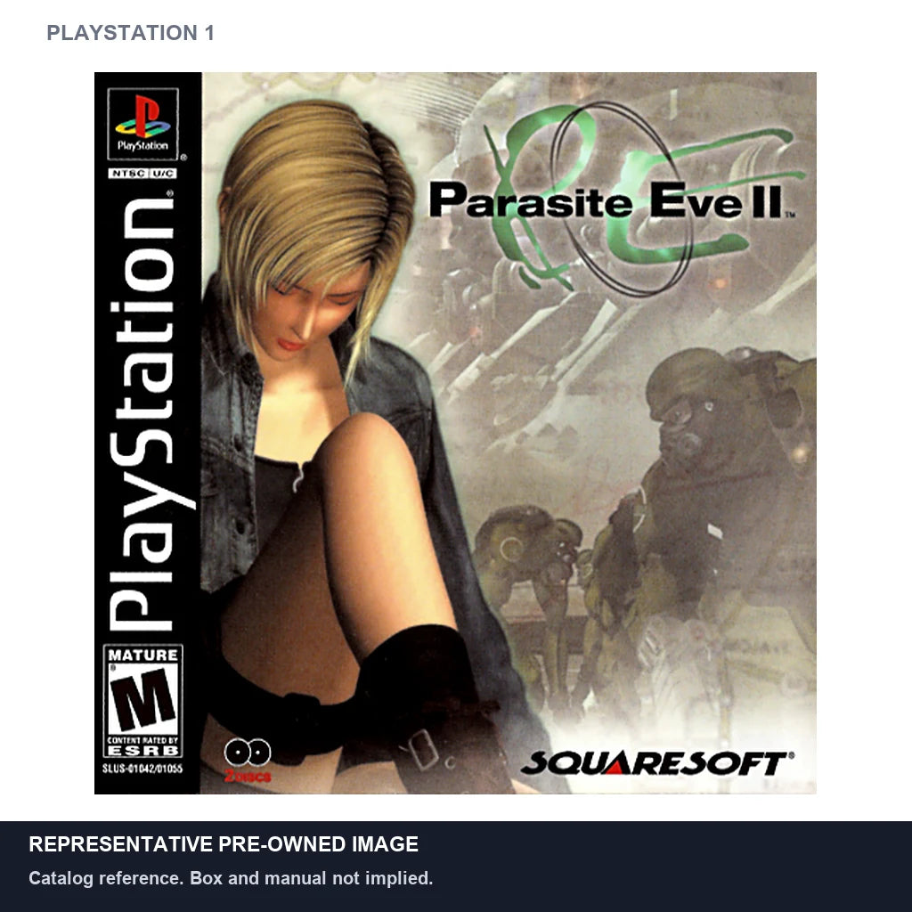 Representative pre-owned Parasite Eve 2 (PlayStation 1), white product reference.