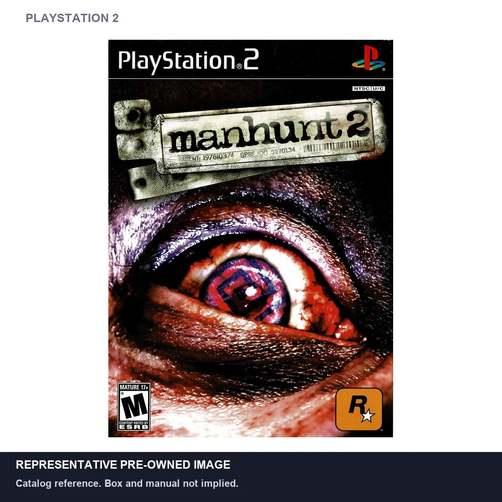 Representative pre-owned Manhunt 2 (PlayStation 2), white product reference.