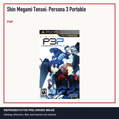 Representative pre-owned Shin Megami Tensei: Persona 3 Portable (PSP), minimal product layout.