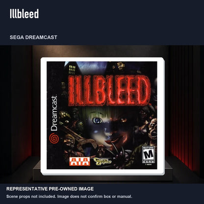 Representative pre-owned Illbleed (Sega Dreamcast), product image on a display panel.