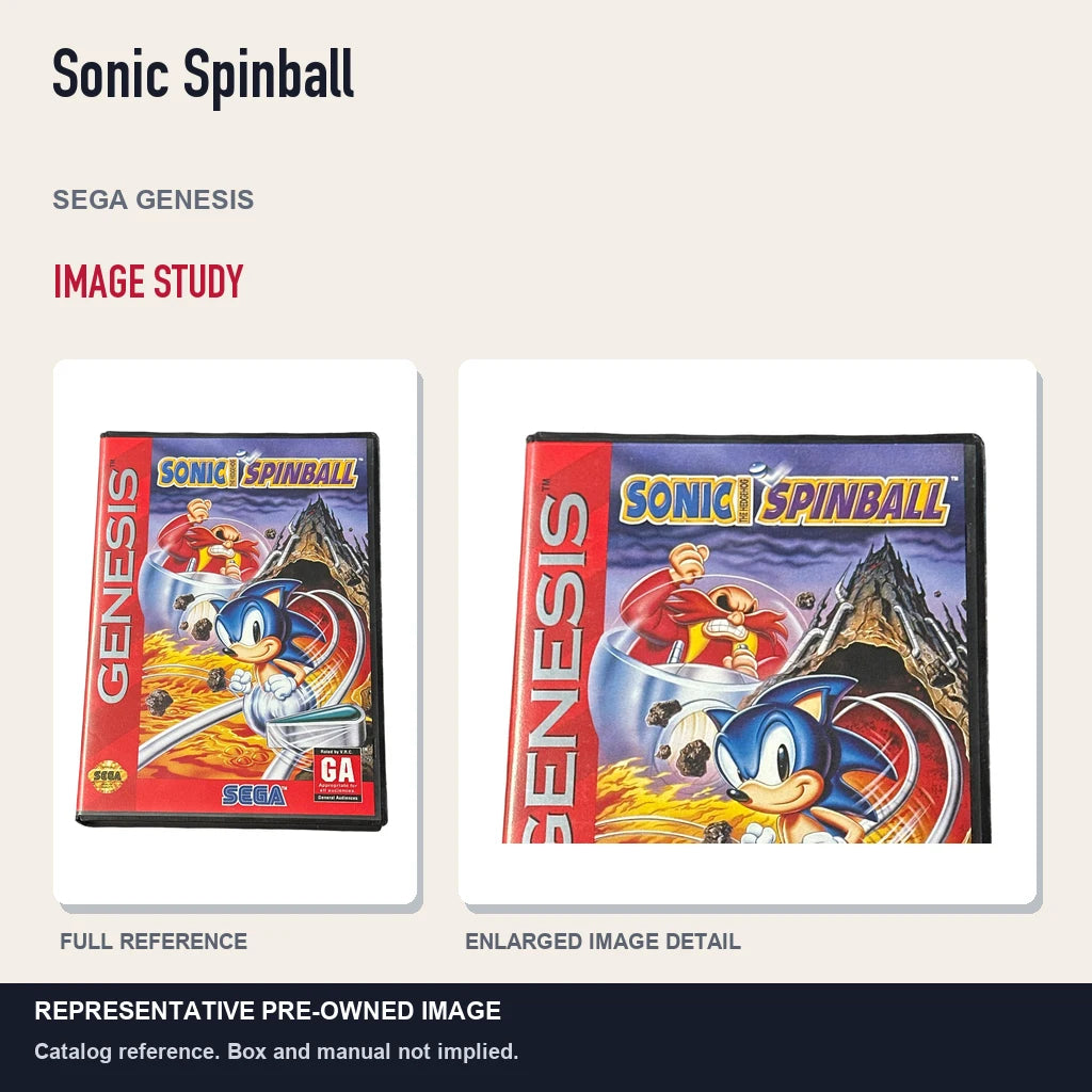 Representative pre-owned Sonic Spinball (Sega Genesis), full image and detail.