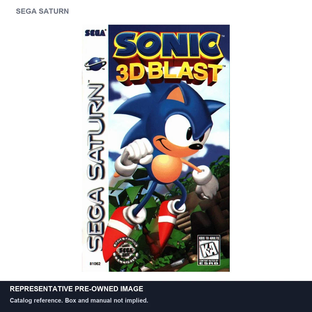 Representative pre-owned Sonic 3D Blast (Sega Saturn), white product reference.