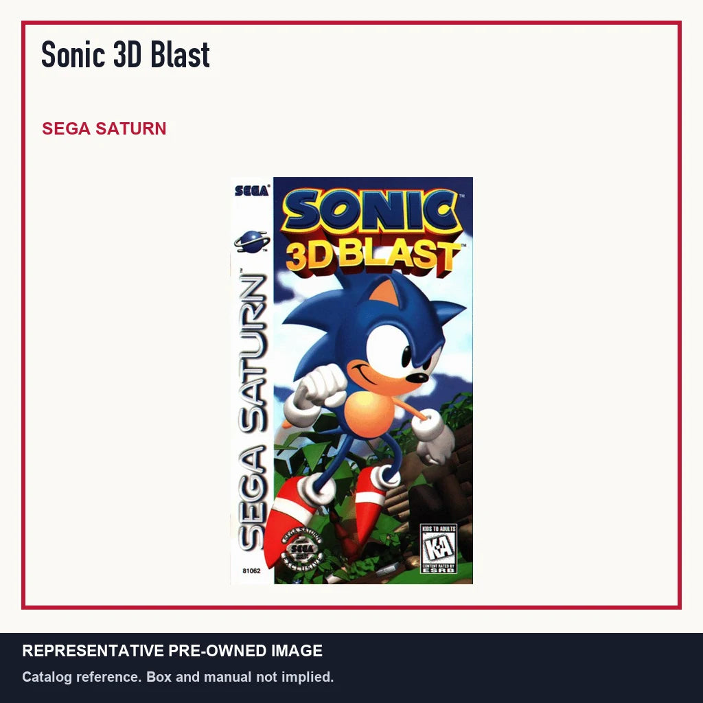 Representative pre-owned Sonic 3D Blast (Sega Saturn), minimal product layout.