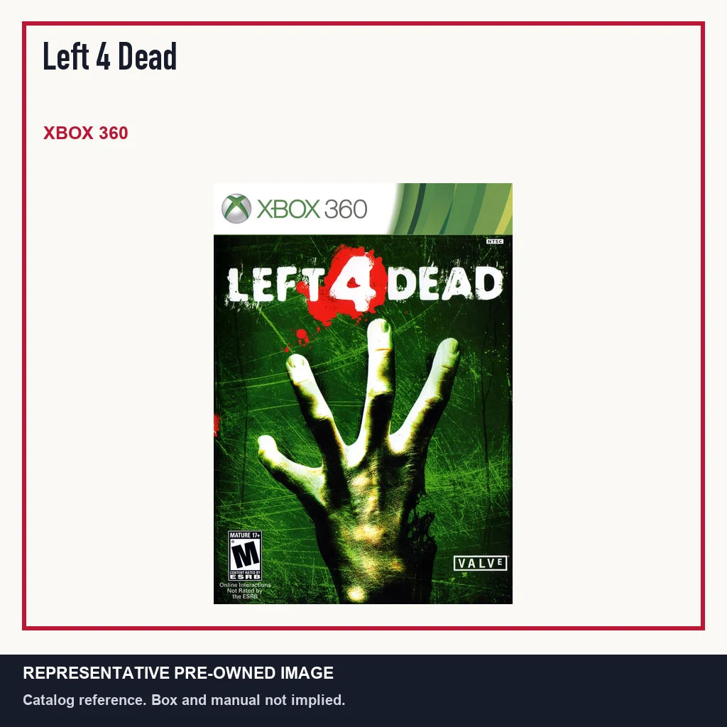 Representative pre-owned Left 4 Dead (Xbox 360), minimal product layout.
