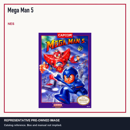 Representative pre-owned Mega Man 5 (NES), minimal product layout.
