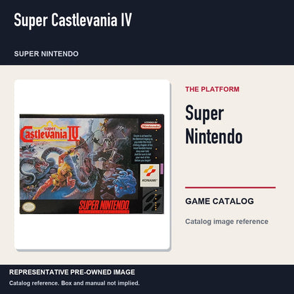 Representative pre-owned Super Castlevania IV (Super Nintendo), platform product layout.