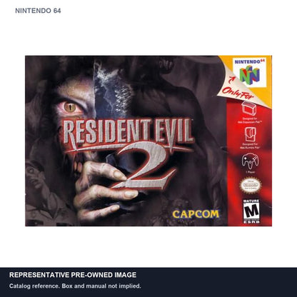 Representative pre-owned Resident Evil 2 (Nintendo 64), white product reference.