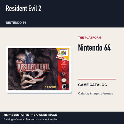 Representative pre-owned Resident Evil 2 (Nintendo 64), platform product layout.