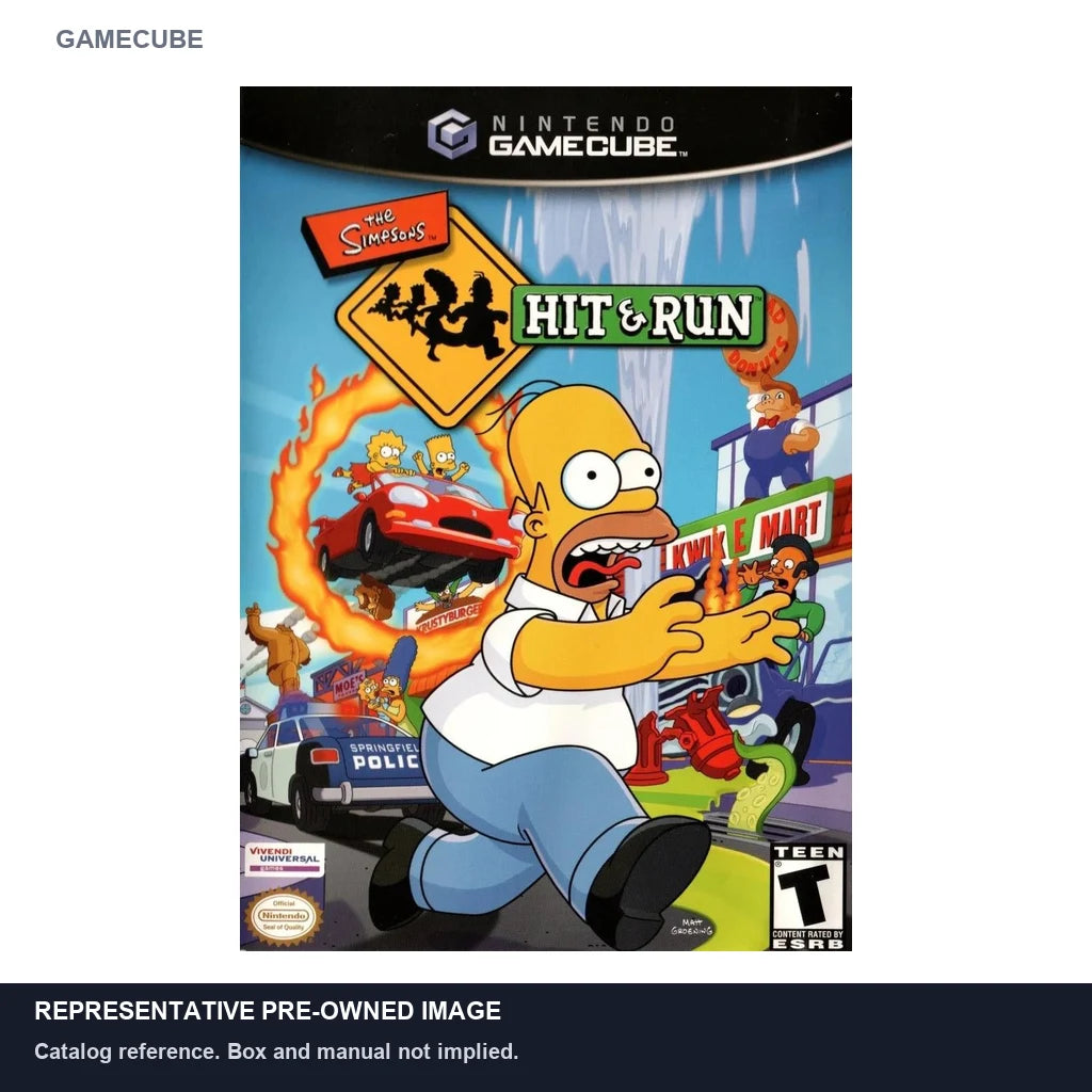 Representative pre-owned The Simpsons Hit and Run (GameCube), white product reference.