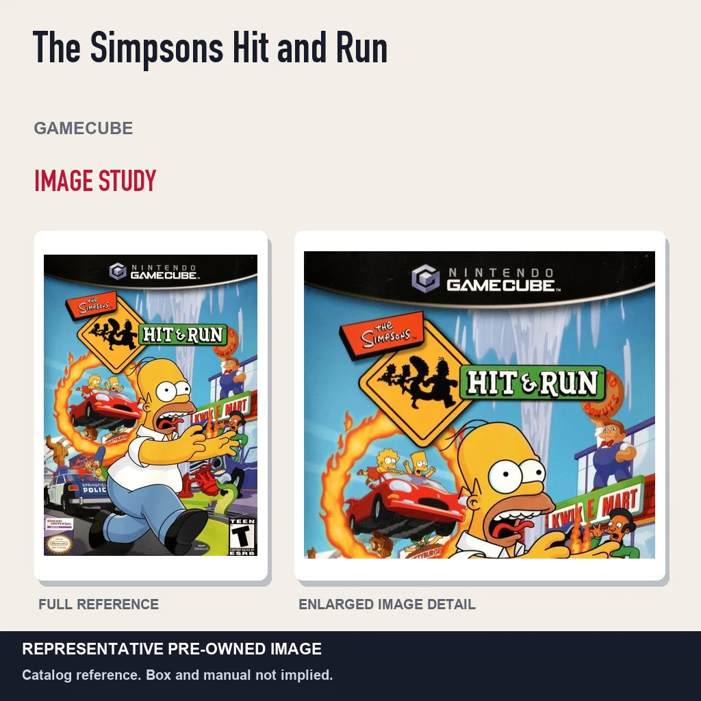 Representative pre-owned The Simpsons Hit and Run (GameCube), full image and detail.