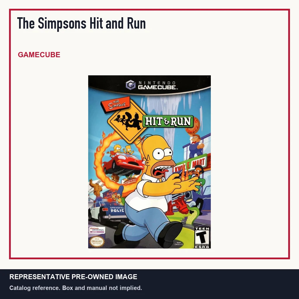 Representative pre-owned The Simpsons Hit and Run (GameCube), minimal product layout.