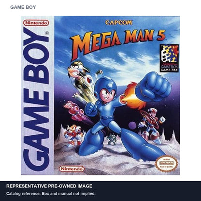 Representative pre-owned Mega Man 5 (Game Boy), white product reference.