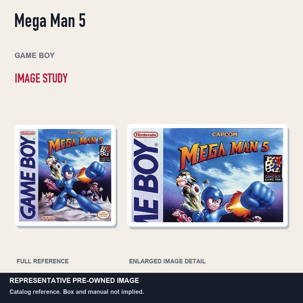 Representative pre-owned Mega Man 5 (Game Boy), full image and detail.