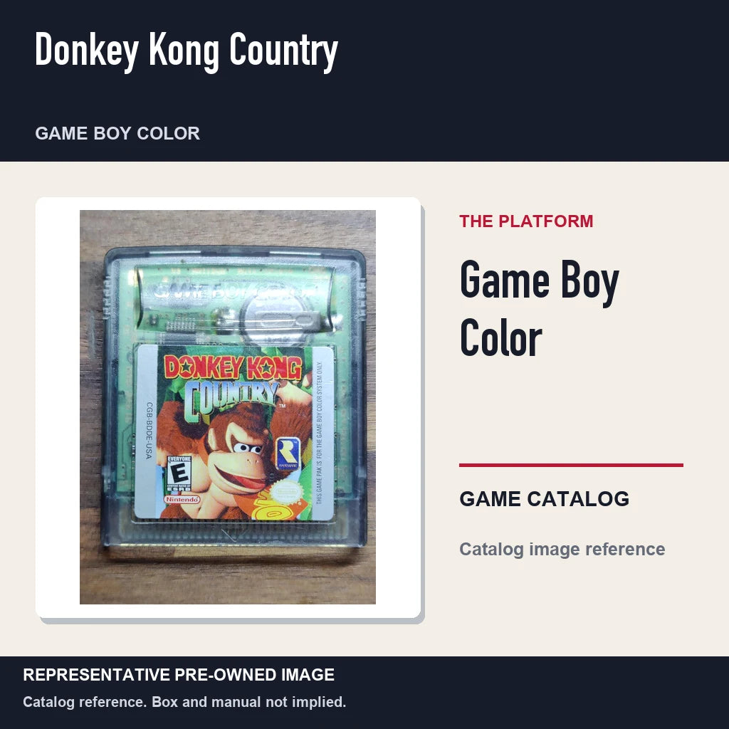 Representative pre-owned Donkey Kong Country (Game Boy Color), platform product layout.