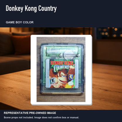 Representative pre-owned Donkey Kong Country (Game Boy Color), product image in a styled room scene.