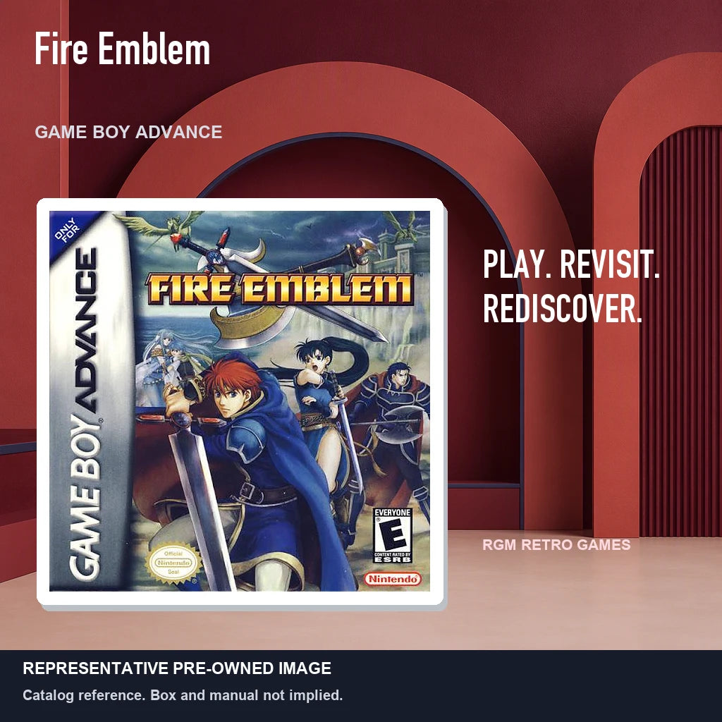 Representative pre-owned Fire Emblem (Game Boy Advance), red retro product layout.