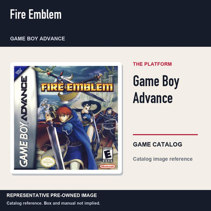 Representative pre-owned Fire Emblem (Game Boy Advance), platform product layout.