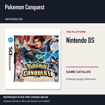 Representative pre-owned Pokemon Conquest (Nintendo DS), platform product layout.