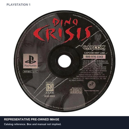 Representative pre-owned Dino Crisis (PlayStation 1), white product reference.