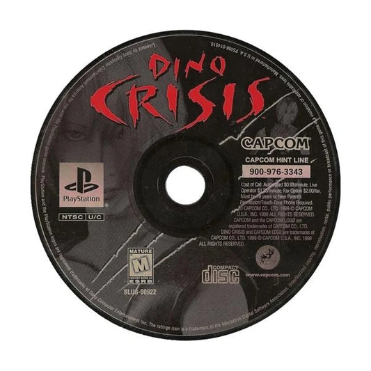 Representative pre-owned Dino Crisis (PlayStation 1), white product reference.