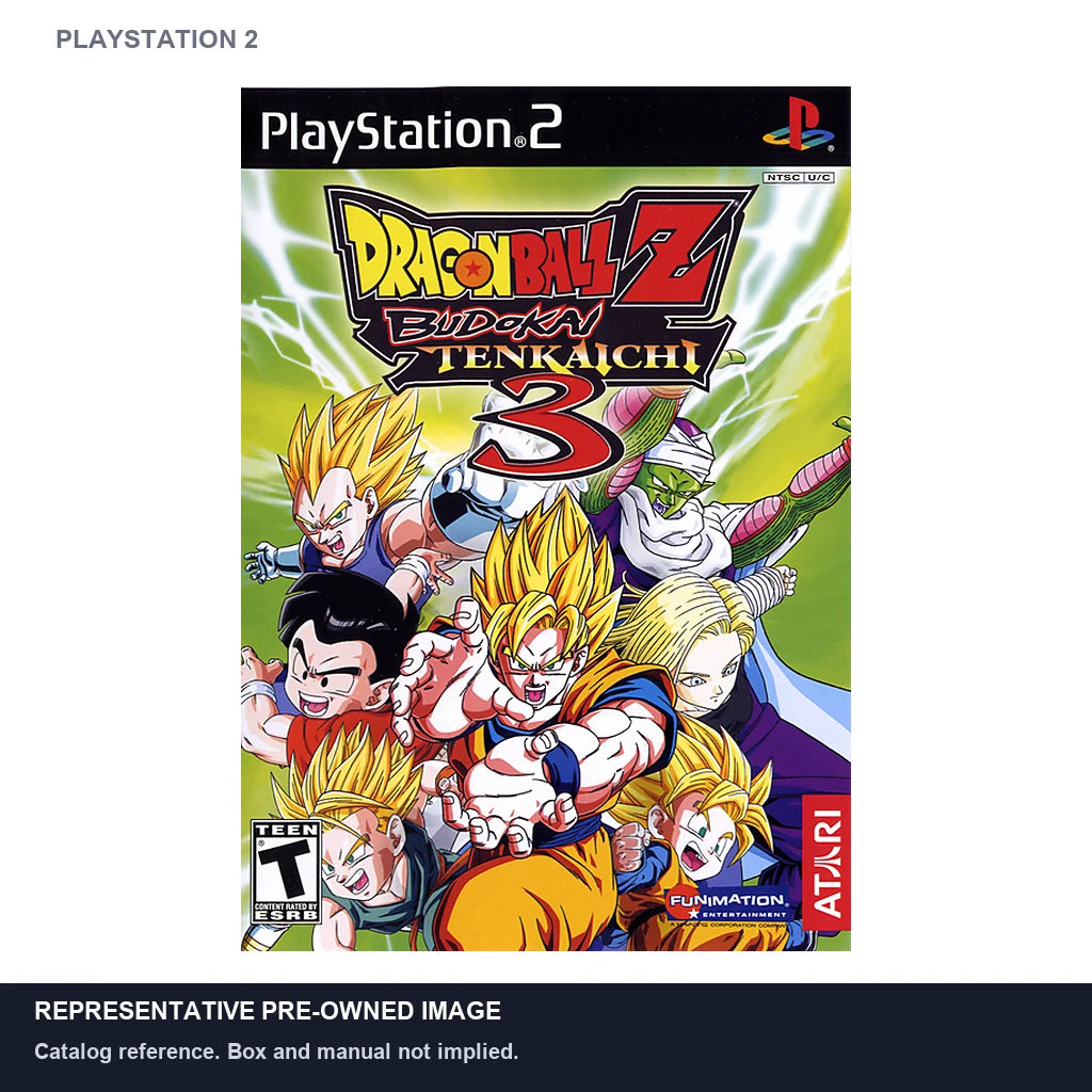 Representative pre-owned Dragon Ball Z Budokai Tenkaichi 3 (PlayStation 2), white product reference.