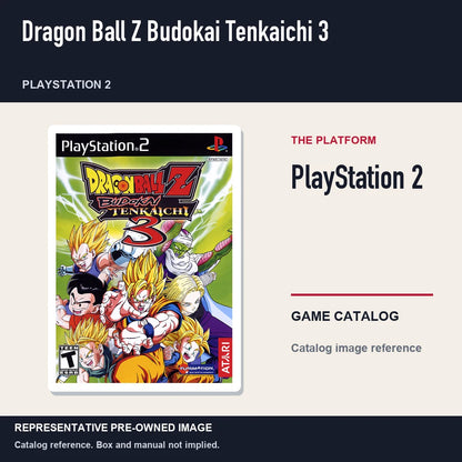 Representative pre-owned Dragon Ball Z Budokai Tenkaichi 3 (PlayStation 2), platform product layout.