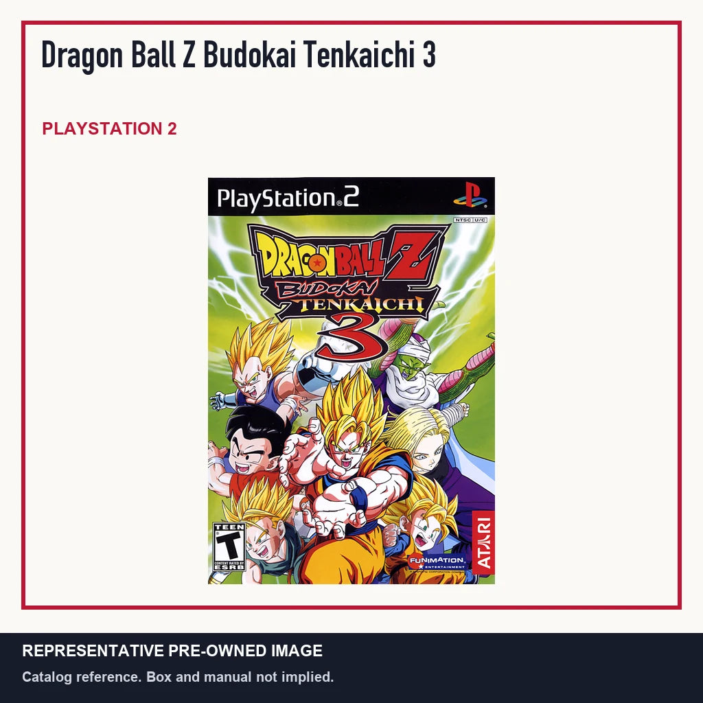 Representative pre-owned Dragon Ball Z Budokai Tenkaichi 3 (PlayStation 2), minimal product layout.