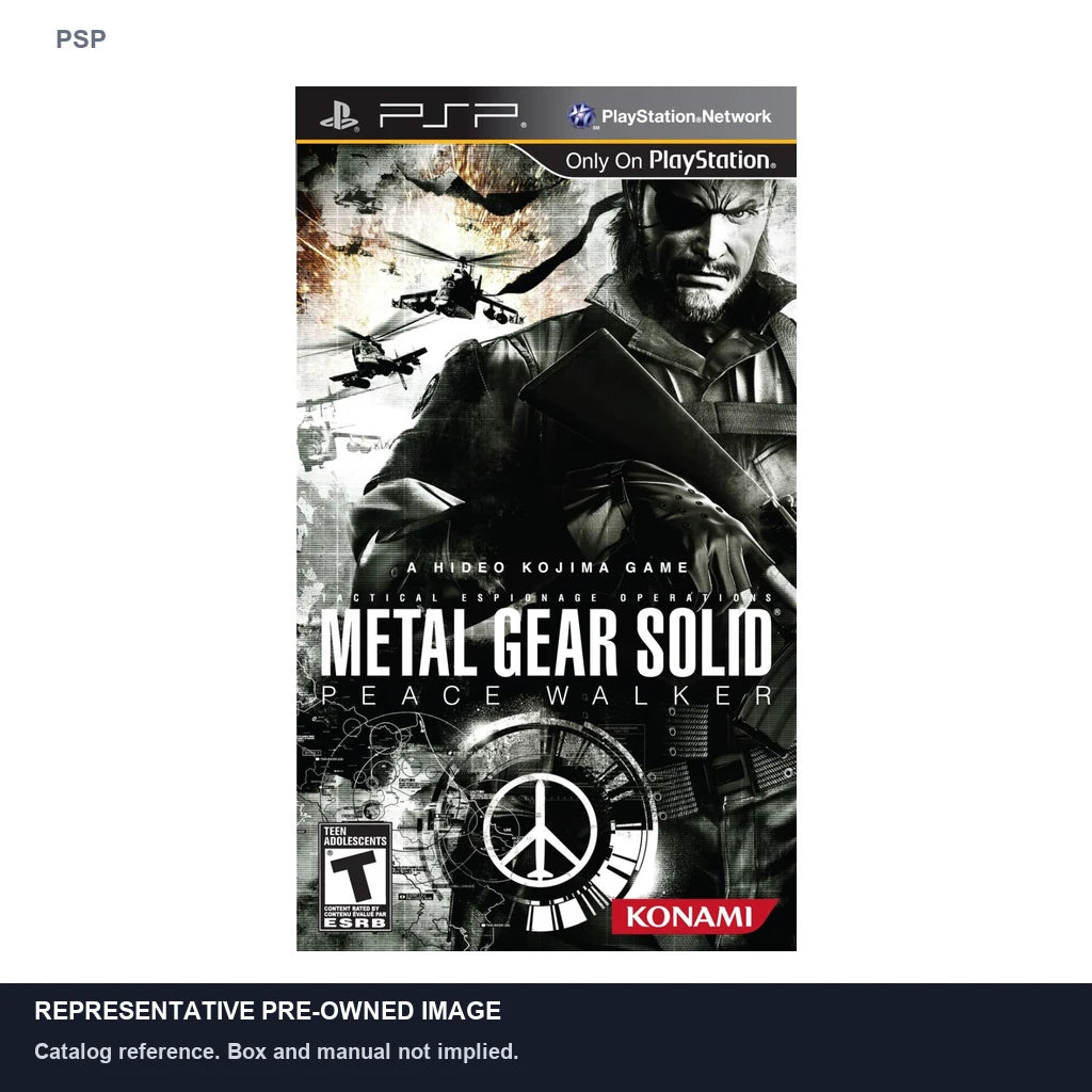 Representative pre-owned Metal Gear Solid: Peace Walker (PSP), white product reference.