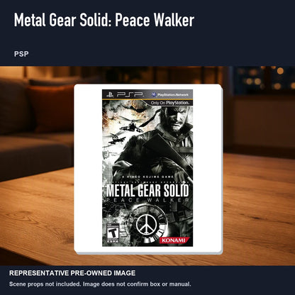 Representative pre-owned Metal Gear Solid: Peace Walker (PSP), product image in a styled room scene.