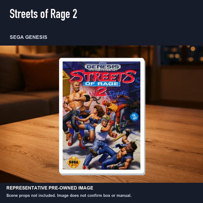 Representative pre-owned Streets of Rage 2 (Sega Genesis), product image in a styled room scene.