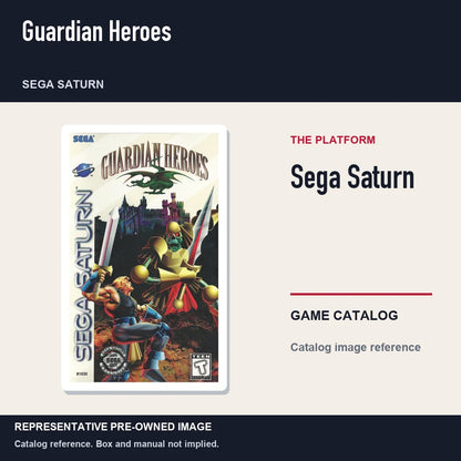 Representative pre-owned Guardian Heroes (Sega Saturn), platform product layout.