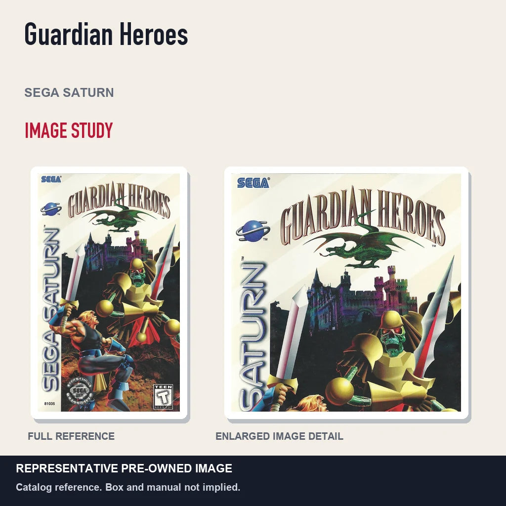 Representative pre-owned Guardian Heroes (Sega Saturn), full image and detail.