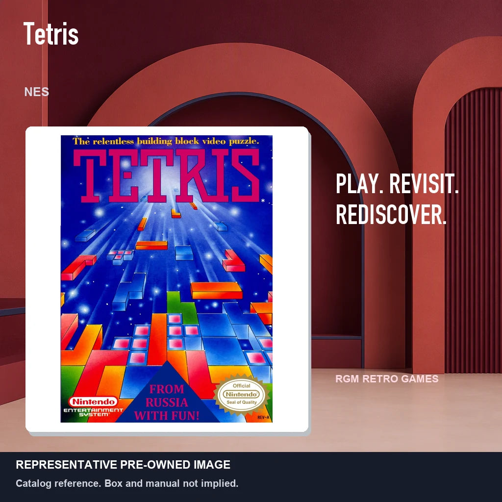 Representative pre-owned Tetris (NES), red retro product layout.