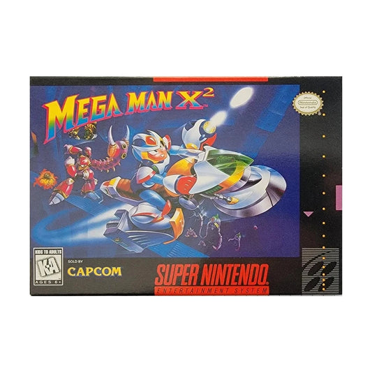 Representative pre-owned Mega Man X2 (Super Nintendo), white product reference.