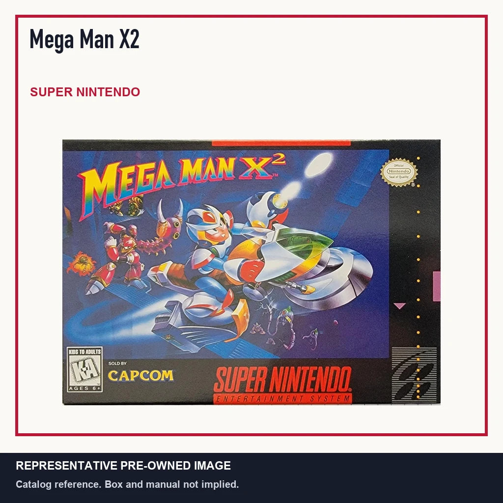 Representative pre-owned Mega Man X2 (Super Nintendo), minimal product layout.